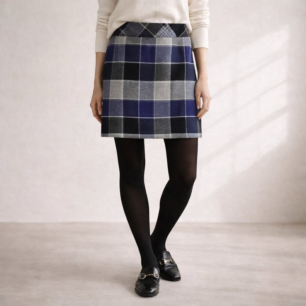 Talbots Plaid Knit Pencil Skirt NWT Size 12 - Picture 10 of 10